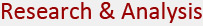 Resarch & Analysis Resarch & Analysis